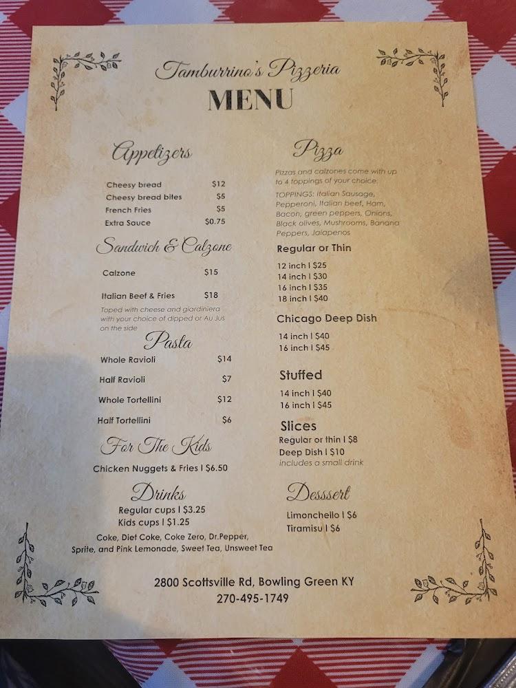 Tamburrino pizzeria Menu image 2